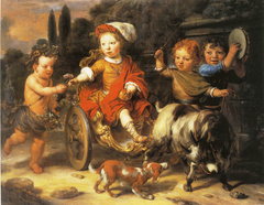 Willem Woutersz Oorthoorn in a Goat-Cart by Gerbrand van den Eeckhout