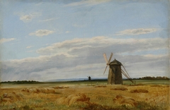 Windmill in the Field by Ivan Shishkin