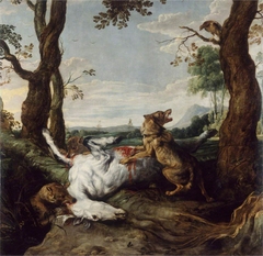 Wolves devouring a Horse by Frans Snyders