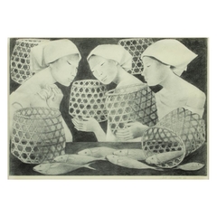 Women with Baskets and Fish by Anita Magasaysay-Ho