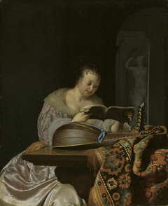 Young Woman Singing by Frans van Mieris the Elder