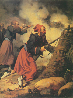 Zouave in fight by Aleksander Raczyński