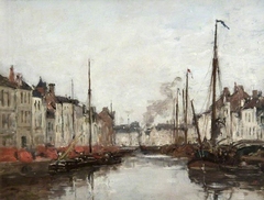 A Dutch Canal by Eugène Louis Boudin