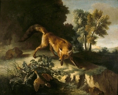A Fox putting up a Brace of Partridges by Jean-Baptiste Oudry