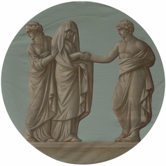 A (Grecian/Roman) Wedding: introducing the Intended Bride (after Farnese antique relief) (Called 'The Marriage of Peleus and Thetis, in the presence of Juno') ('Alcestis, heavily veiled being returned by Anonymous