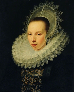 A Lady in a Ruff and Ornate Headress by Anonymous