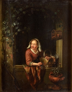 A Maid-Servant at a Window by Gerrit Dou