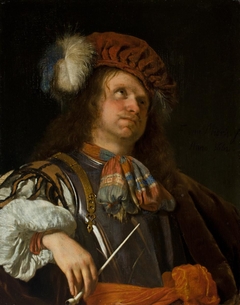 A Soldier Smoking a Pipe by Frans van Mieris the Elder