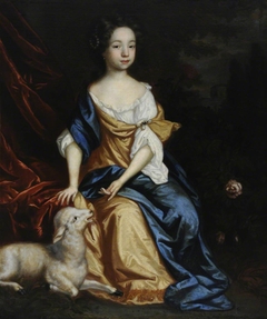 A Young Girl with a Lamb