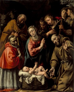 Adoration of the Shepherds with Saints Francis and Carlo Borromeo by Tanzio da Varallo