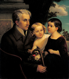 Alexander Haindorf and two of his grandchildren by Caspar Görke