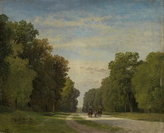 Allee bei Fontainebleau by Georg Saal