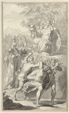 Allegorie met verdrijving van Nijd en Tweedracht by Jan Wandelaar
