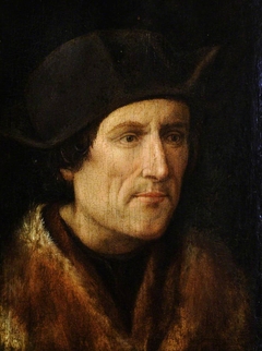 An Unknown Man in a Black Cap by manner of Michel Sittow