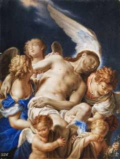 Angels carrying the corpse of Christ by Francesco Trevisani