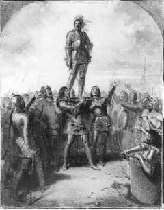 Anno 1328. Graaf Willem de Goede wordt als heer van Friesland gehuldigd