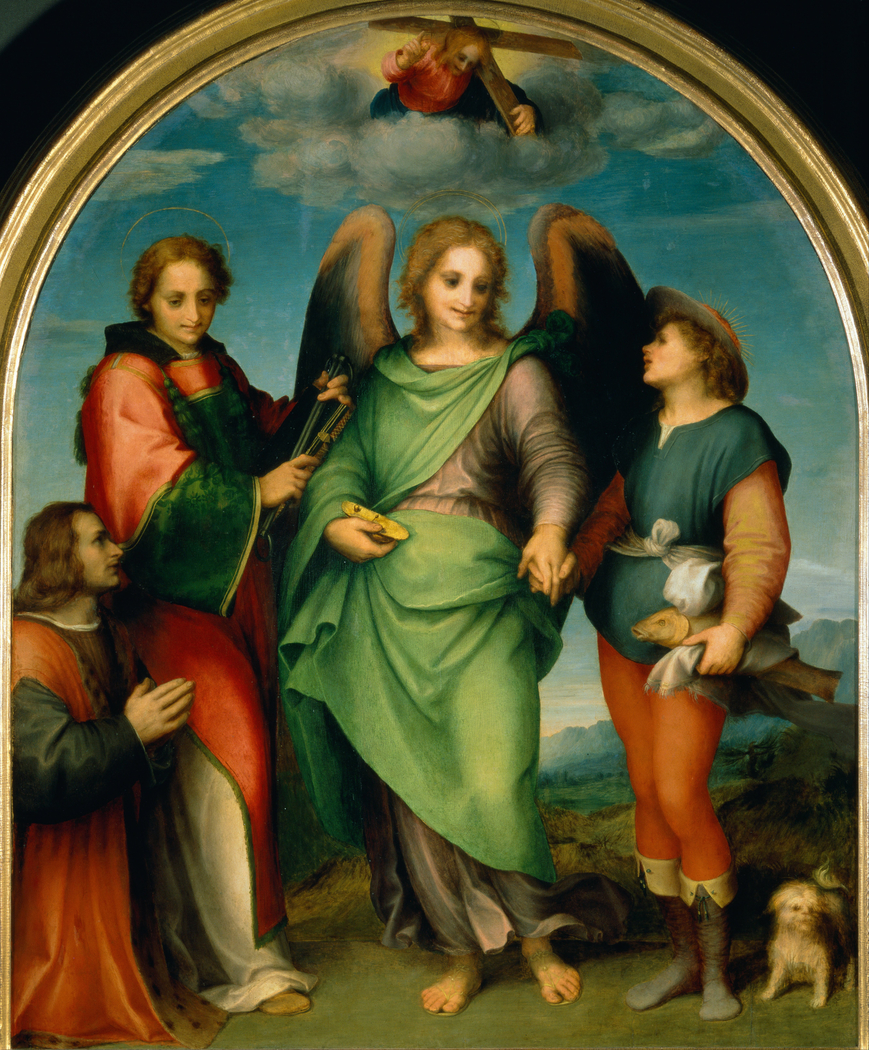 Archangel Raphael with Tobias, St. Laurentius and the donor Leonardo di Lorenzo Morelli