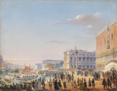 Arrival of Emperor Franz Joseph and Empress Elisabeth of Austria in Venice in 1856