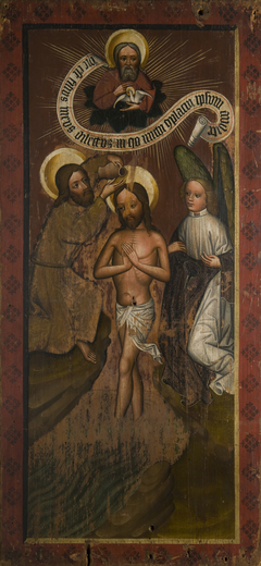 Baptism of Christ. T wing of the altar retable [?] from Chełmiec by anonymous painter