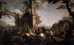 Battle between Christians and Moslems by Jacques Courtois