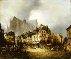 Beauvais Cathedral and Market by Alfred Montague