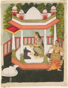 Bhairavi Ragini, illustration from a Ragamala (Garland of Melodies) Series by anonymous painter