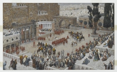 Bird's-Eye View of the Forum: Jesus Hears His Death Sentence by James Tissot