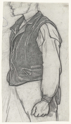 Bovenlichaam van een man met gebalde vuist by Richard Roland Holst
