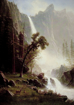 Bridal Veil Falls, Yosemite by Albert Bierstadt