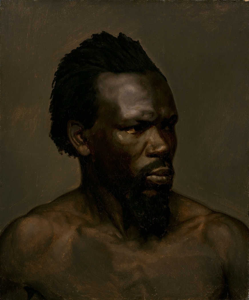 Bust portrait of a black man