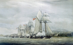 Capture of the Dolphin, 3rd April 1813 by Irwin John David Bevan