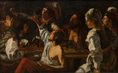 Card and Backgammon Players. Fight over Cards by Theodoor Rombouts