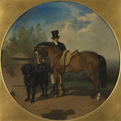 Caspar and Duck; the Prince of Wales's Pony, Dog, with Groom by Alfred Hitchens Corbould