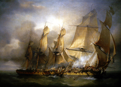 Combat de La Bayonnaise contre l'Embuscade by Louis-Philippe Crépin