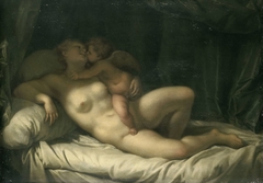 Cupid Kissing Venus (Venus Kissed by Amor) by Unknown Artist