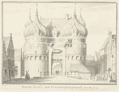 De oude Oosterpoort of Gevangenpoort te Hoorn by Cornelis Pronk