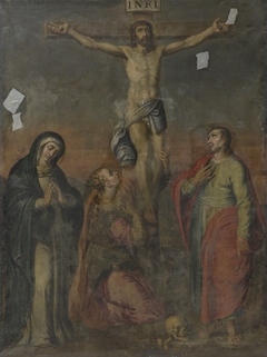 De twee Maria's en Johannes bij het kruis by anonymous painter