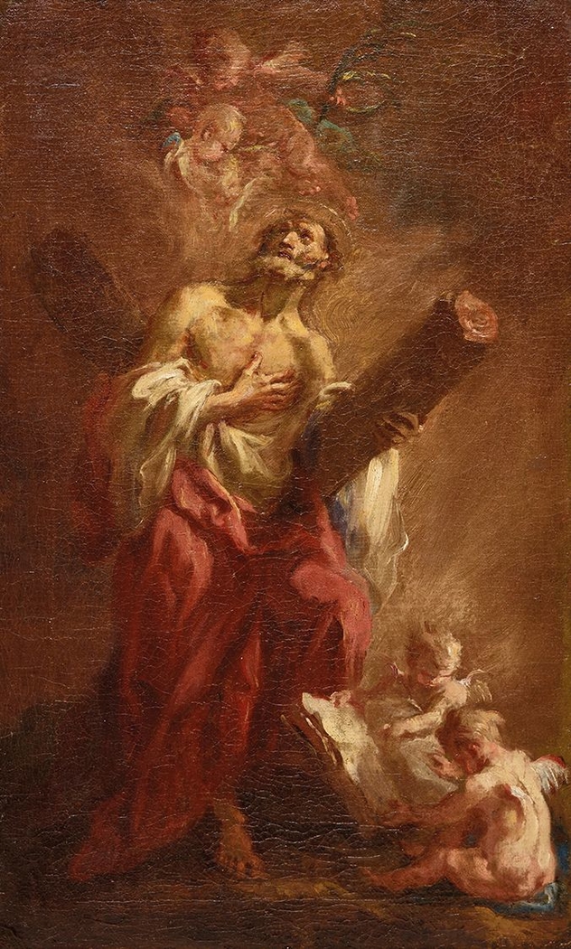 Der Apostel Andreas mit dem Kreuz