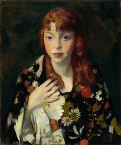 Edna Smith in a Japanese Wrap by Robert Henri