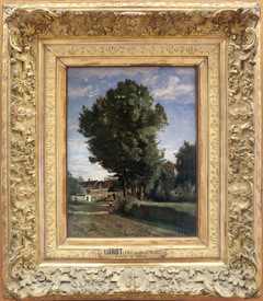 Entrée de village by Jean-Baptiste-Camille Corot