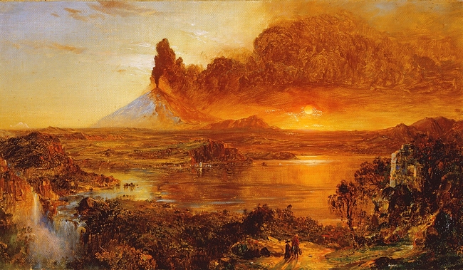  Eruption at Cotopaxi Frederic Edwin Church - Artwork on 