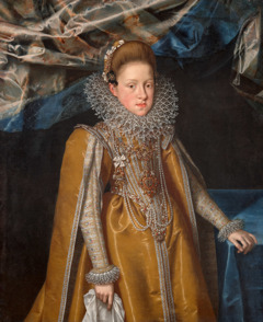 Erzherzogin Maria Magdalena (1587-1631), Großherzogin von Toskana in gelbem Gewand by Frans Pourbus the Younger