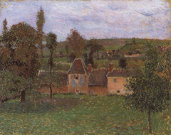 Ferme à Bazincourt by Camille Pissarro