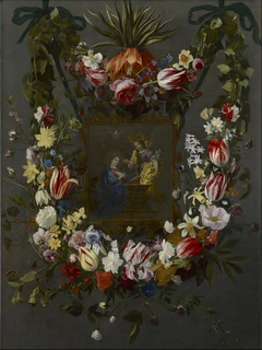 Festoons of Flowers surrounding an Image of the Annunciation by Daniel Seghers