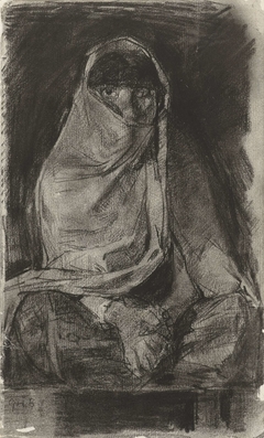Gesluierde Arabische vrouw by George Hendrik Breitner