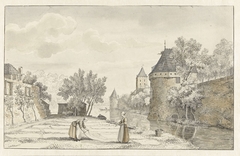 Gezicht op de Plompetoren te Utrecht by Johannes de Bosch