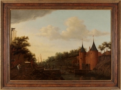 Gezicht op Tuinsterpoort te Leeuwarden vanuit het noordoosten by anonymous painter