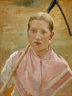 Girl with a Rake, Study for August by Albert Edelfelt