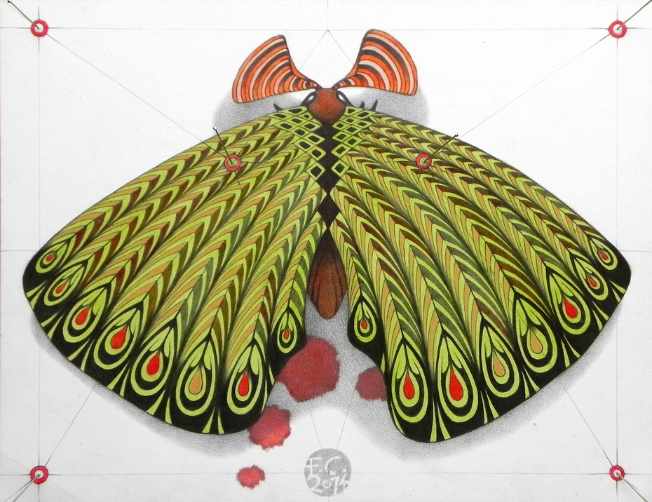 green moth - ORIGINAL SOLD