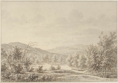 Heuvellandschap by Pieter de Goeje